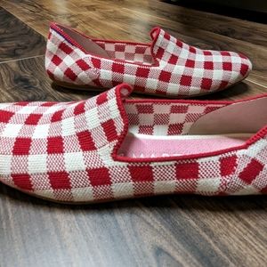 Rothy loafer size 9 red & white checker